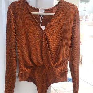 NWT Burnt Orange Body Suit